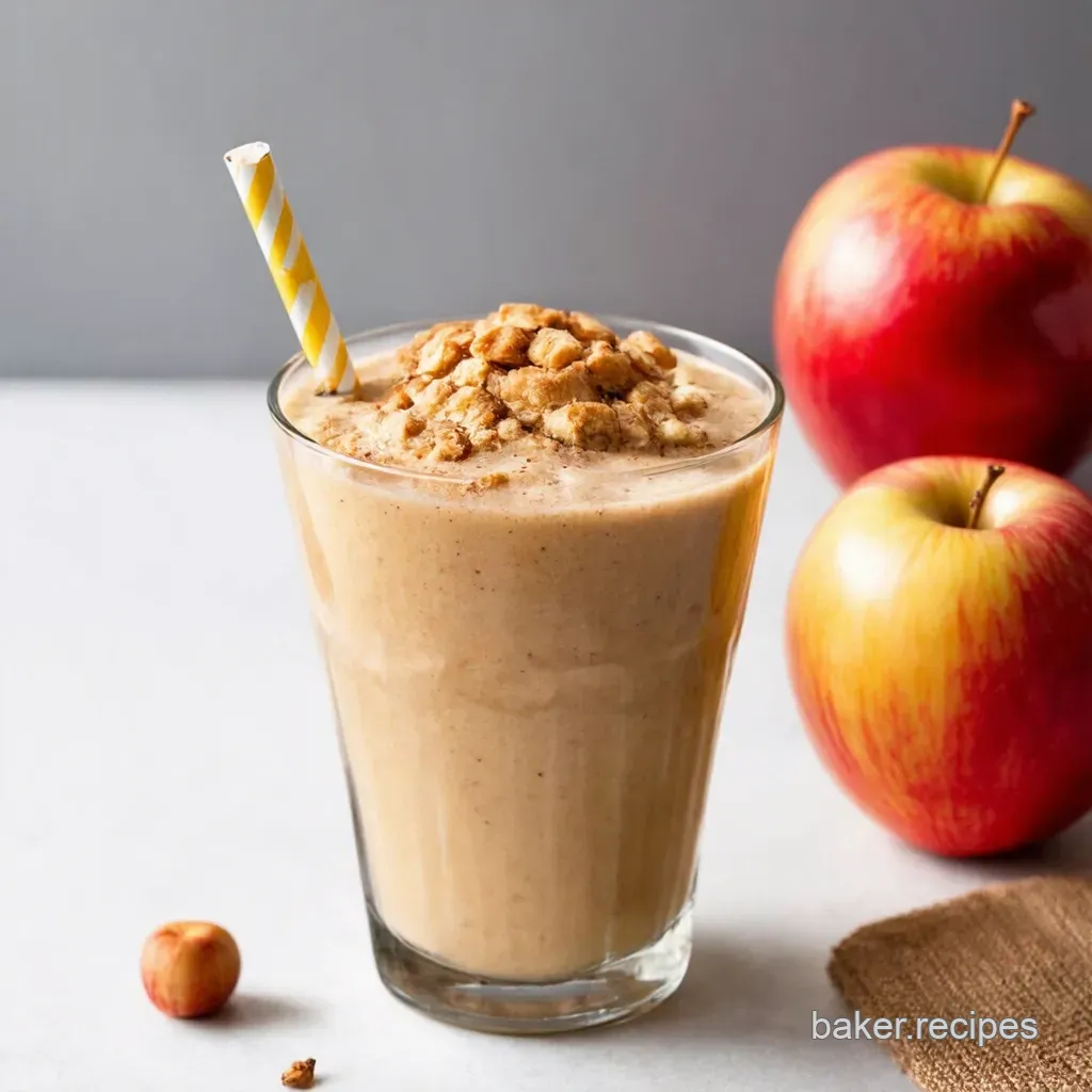 Apple Pie in a Glass: Healthy Fall Breakfast Apple Smoothie